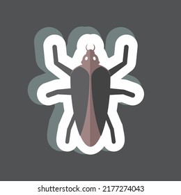 Sticker Cockroach. suitable for Animal symbol. simple design editable. design template vector. simple symbol illustration