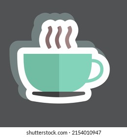 Sticker Coffee Cup. suitable for party symbol. simple design editable. design template vector. simple symbol illustration