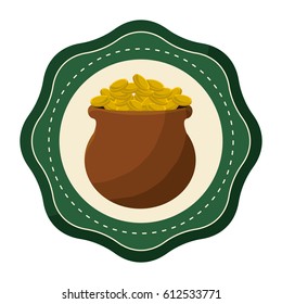 sticker coins inside of flowerpot