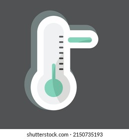 Sticker Cold Wave. suitable for disasters symbol. color mate style. simple design editable. design template vector. simple symbol illustration