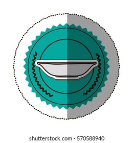 sticker color round frame with bowl