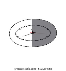 sticker colorful display stopwatch graphic vector illustration
