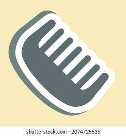 Sticker Comb - Einfache Illustration, bearbeitbarer Strich, Design-Template-Vektorgrafik, gut für Drucke, Plakate, Anzeigen, Ankündigungen, Infografiken, etc.
