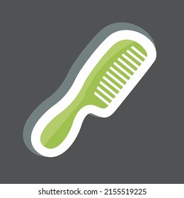 Sticker Comb. suitable for beauty care symbol. simple design editable. design template vector. simple symbol illustration