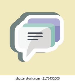Sticker Comments. suitable for Feedback symbol. simple design editable. design template vector. simple symbol illustration