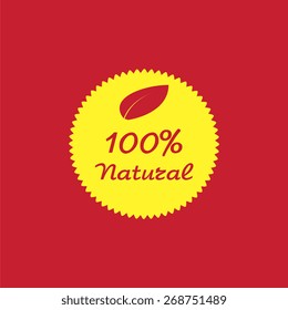 The sticker is completely natural icon, vector illustration. Flat design style.
