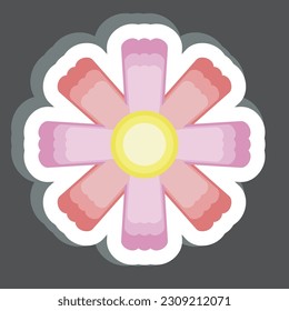 Sticker Cosmos. related to Flowers symbol. simple design editable. simple illustration