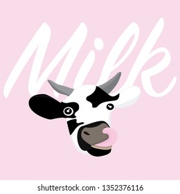 sticker with cow vector