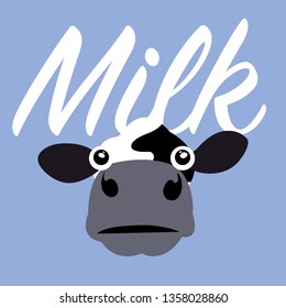 sticker with cow vector