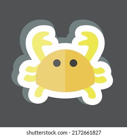 Sticker Crab. suitable for Sea symbol. simple design editable. design template vector. simple symbol illustration