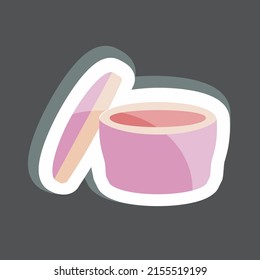 Sticker Cream. suitable for beauty care symbol. simple design editable. design template vector. simple symbol illustration