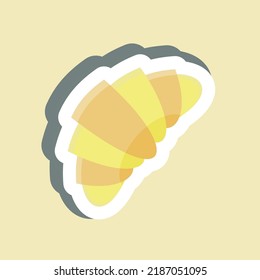 Sticker Croissant. suitable for Bakery symbol. simple design editable. design template vector. simple illustration
