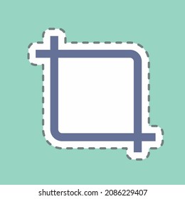 Sticker Crop - Line Cut - Simple illustration,Editable stroke,Design template vector, Good for prints, posters, advertisements, announcements, info graphics, etc.