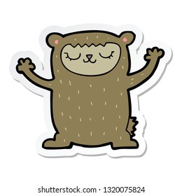 pegatina de un lindo oso de dibujos animados