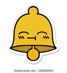 sticker of a cute cartoon bell