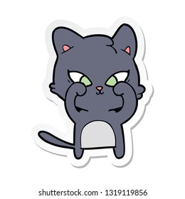 Aufkleber einer süßen Cartoon-Katze