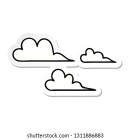 pegatina de una linda nube de dibujos animados
