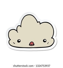 Aufkleber einer süßen Cartoon-Wolke