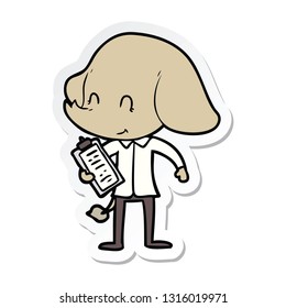 adesivo de um elefante bonito dos desenhos animados