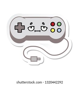 sticker of a cute cartoon game controller
