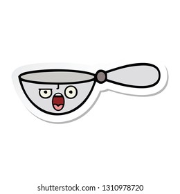sticker of a cute cartoon measuring spoon