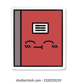 pegatina de un cuaderno de dibujos animados lindo