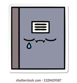 sticker of a cute cartoon notebook