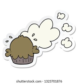 sticker of a cute cartoon pie