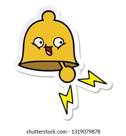 adesivo de um bonito desenho animado toque sino
