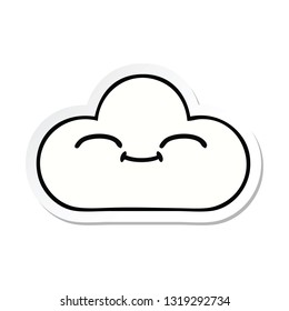 Sticker Cute Cartoon White Cloud Stock Vector (Royalty Free) 1319292734 ...