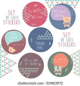 Sticker cute kids design.