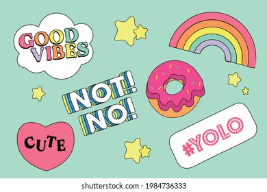 sticker, cute sticker vector design