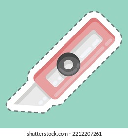Sticker Cutter Knife. suitable for Paint Art Tools symbol. simple design editable. design template vector. simple illustration