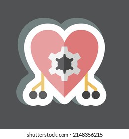 Sticker Cybernetics. suitable for data analytics symbol. simple design editable. design template vector. simple symbol illustration
