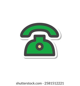 Sticker Daily necessities home appliance related single item icon Telephone