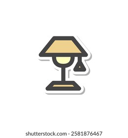 Sticker Daily necessities home appliance related single item icon Desk lamp