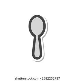 Sticker Daily necessities home appliance related single item icon Spoon