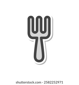 Sticker daily necessities home appliances related single item icon fork