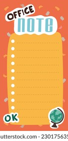 Sticker daily planner. Office note and to do list. Setting goals and monitoring their implementation. Organization of efficient workflow and time management. Cartoon flat vector illustration
