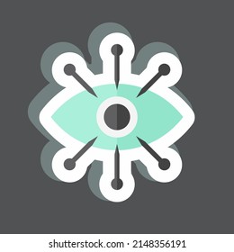 Sticker Data Visualization. suitable for data analytics symbol. simple design editable. design template vector. simple symbol illustration