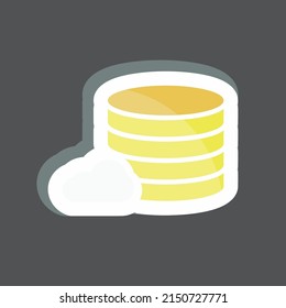 Sticker Database Management. suitable for IT Services symbol. simple design editable. design template vector. simple symbol illustration