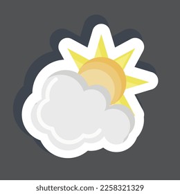 Sticker Day Time. related to Environment symbol. simple illustration. conservation. earth. clean