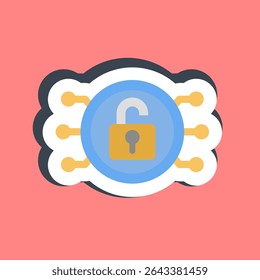 Sticker decryption. Crypto currency elements.