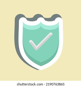 Sticker Defense. suitable for Security symbol. simple design editable. design template vector. simple illustration