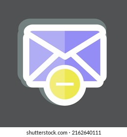 Sticker Delete Envelop. suitable for User Interface symbol. simple design editable. design template vector. simple symbol illustration