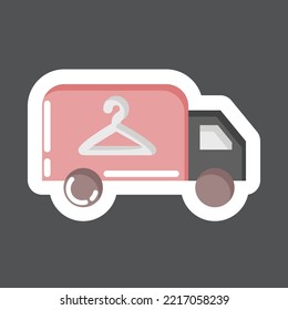 Sticker Delivery. related to Laundry symbol. simple design editable. simple illustration, good for prints