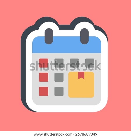 Sticker delivery schedule. Export import elements.