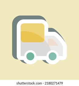 Sticker Delivery. suitable for Business symbol. simple design editable. design template vector. simple symbol illustration