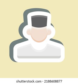 Sticker Dentist. suitable for medicine symbol. simple design editable. design template vector. simple illustration
