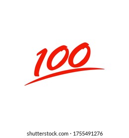 Sticker design 100 percent vector isolated on white background